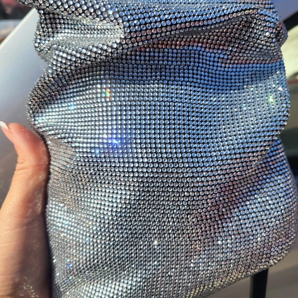 Sparkly Swarovski Black and White Heeled slouch Boots for Chic Style - Picture 6 of 8